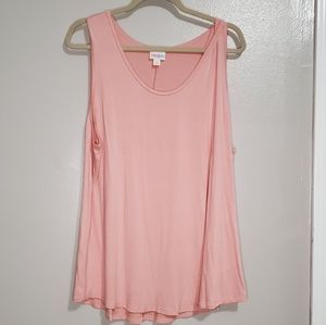 LuLaRoe Tank Top 3X Solid Peach Pink New w/o Tags!